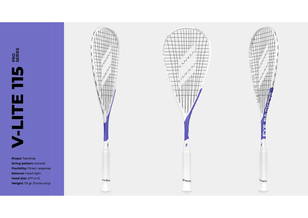 EYE Rackets V Lite 115 Elite Series Squash Racket New for 2025