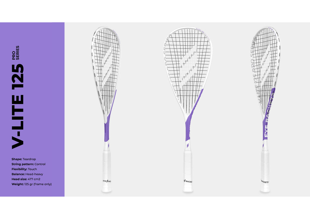 EYE Rackets V Lite 125 Pro Series Squash Racket New for 2025