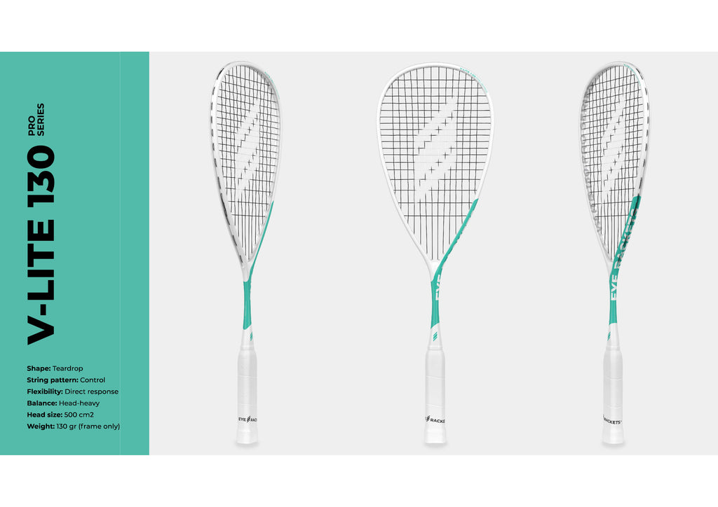 EYE Rackets V Lite 130 Pro Series Squash Racket New for 2025