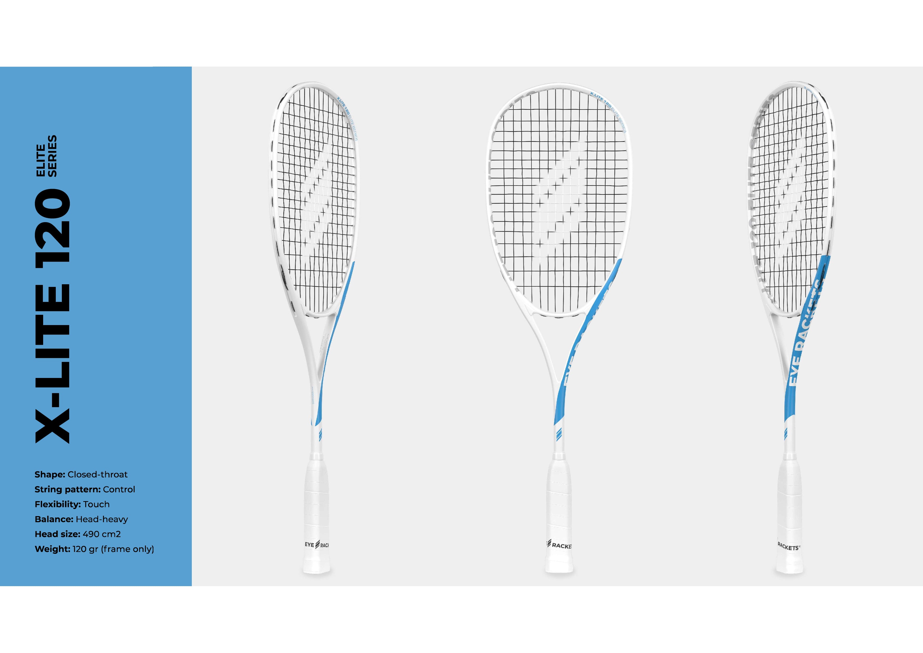 EYE Rackets X Lite 120 Shabana Elite Series Squash Racket New for 2025